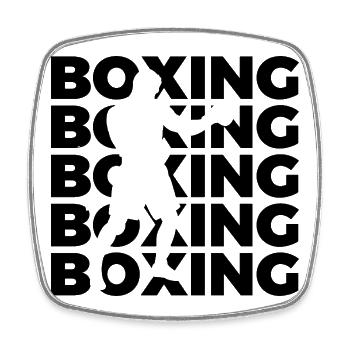 boxing - Square fridge magnet - white - Front