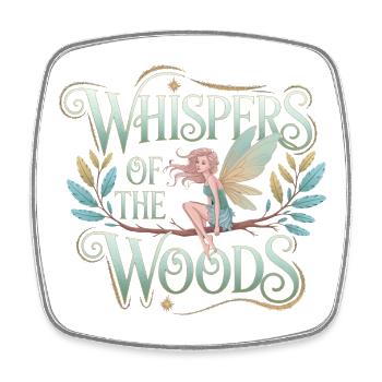 Waldfee – Whispers of the Woods - Viereckiger Kühlschrankmagnet - Weiß - Vorne