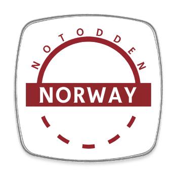 Notodden Tour de Norvège Emblème - Magnet carré - blanc - Devant