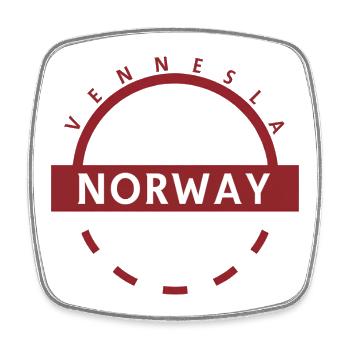Logo de l’insigne Vennesla Norway - Magnet carré - blanc - Devant