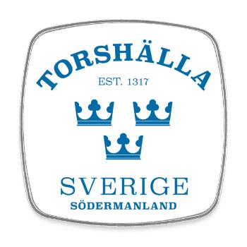 Torshälla, Sverige, Suède - Magnet carré - blanc - Devant