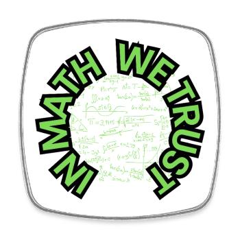 En maths, on fait confiance - Mathe - Design - Magnet carré - blanc - Devant