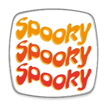 Halloween Spooky - Square fridge magnet - white - Front