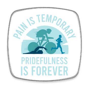 Triathlon Swimming Cycling Running Vintage Sports - Square fridge magnet - white - Front