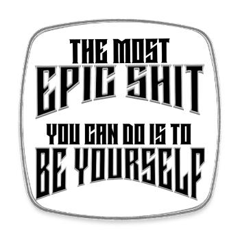 Epic selflove - sei du selbst! Deine Heldenreise. - Viereckiger Kühlschrankmagnet - Weiß - Vorne