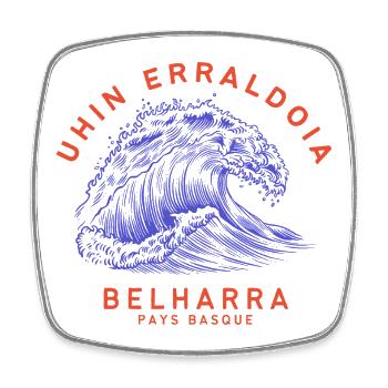 Basque Wave - Square fridge magnet - white - Front