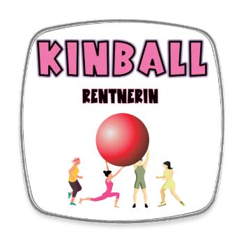 Kinball Rentnerin Kinballerin Rente Ruhestand - Viereckiger Kühlschrankmagnet - Weiß - Vorne
