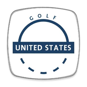 Golf USA emblem - Square fridge magnet - white - Front