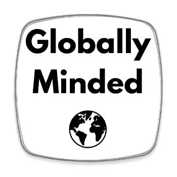Globally Minded – Travel Shirt - Viereckiger Kühlschrankmagnet - Weiß - Vorne