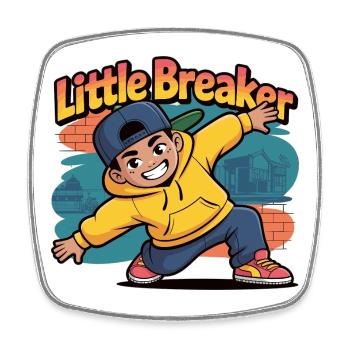 Little Breaker – Style de rue hip-hop pour enfants - Magnet carré - blanc - Devant