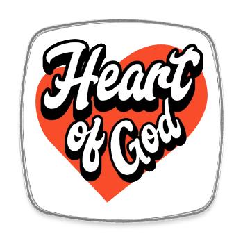 Heart Of God Christliches Herz Glaube Liebe - Viereckiger Kühlschrankmagnet - Weiß - Vorne