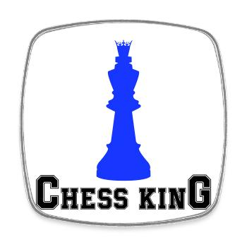 Chess King - Square fridge magnet - white - Front