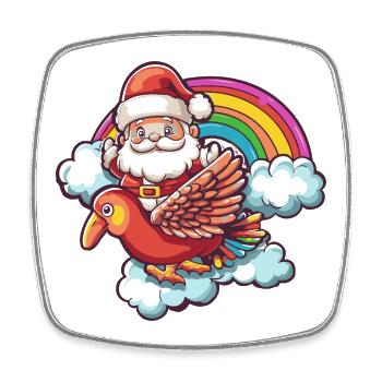 Truthan Weihnachtsmann Weihnachten - Viereckiger Kühlschrankmagnet - Weiß - Vorne