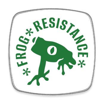 Frog resistance - "Frog resistance" - Square fridge magnet - white - Front
