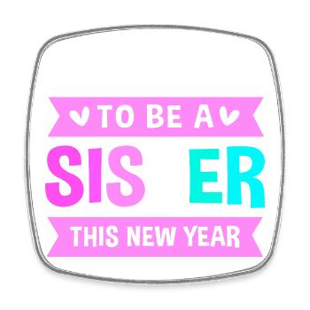 Gender Reveal Silvester - Viereckiger Kühlschrankmagnet - Weiß - Vorne