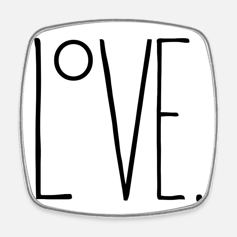 amour - Magnet carré - blanc