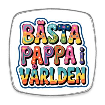 Bästa pappa i världen - Magnet carré - blanc - Devant