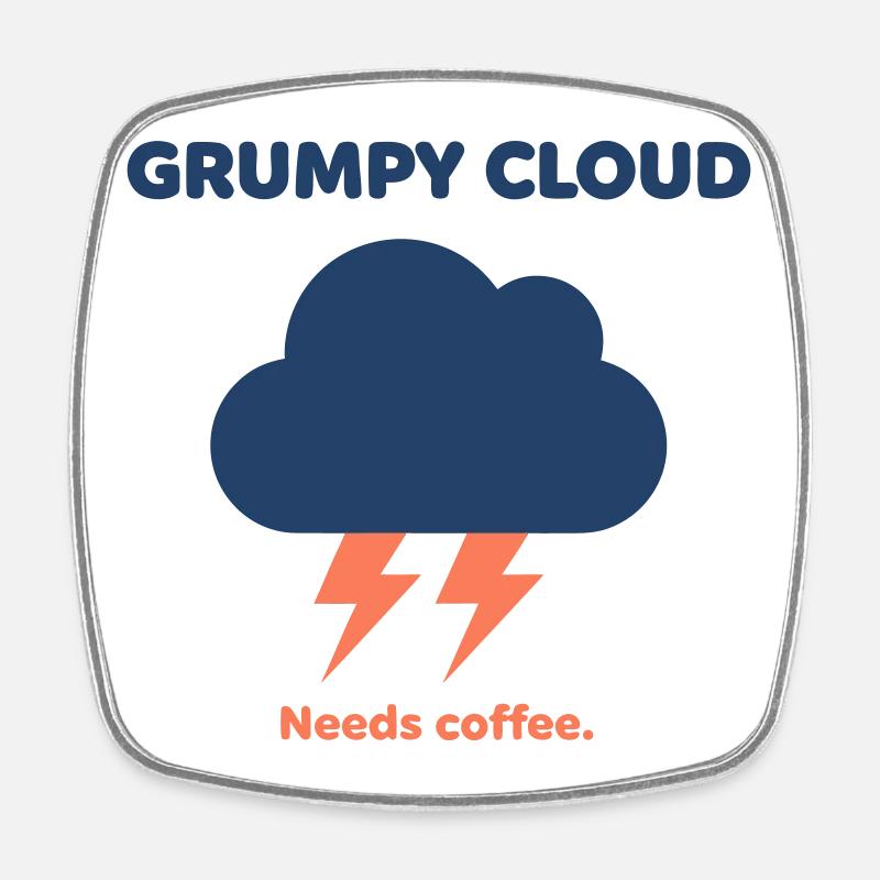 Nuage Café - Square fridge magnet - white