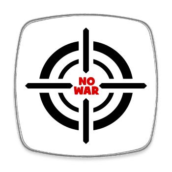 No War Emblem - Square fridge magnet - white - Front