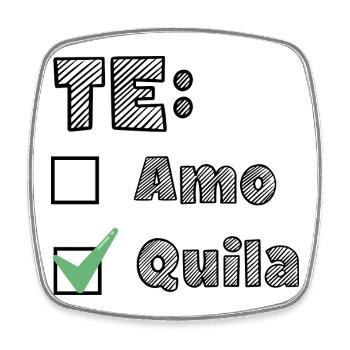 Te AmoTequila - Square fridge magnet - white - Front