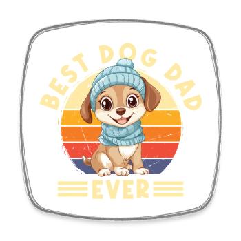 Dog Best Dog Dad Ever Best Dog Dad Father - Square fridge magnet - white - Front