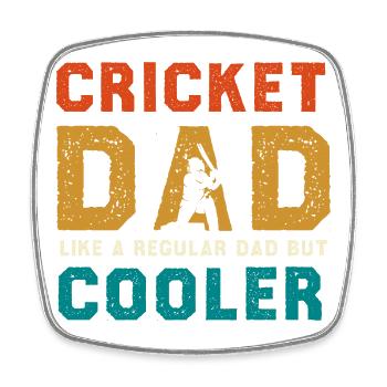 Glacière Cricket Dad - Magnet carré - blanc - Devant
