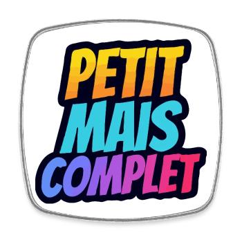 Petit mais complet - Viereckiger Kühlschrankmagnet - Weiß - Vorne