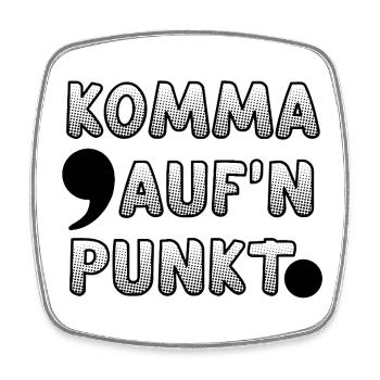 Fun word game for grammar / language lovers - Square fridge magnet - white - Front