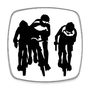 Racer - Square fridge magnet - white - Front