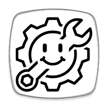 Mechanic with a smile | Repair - Square fridge magnet - white - Front