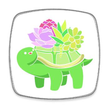 Plant Cactus Cacti - Square fridge magnet - white - Front