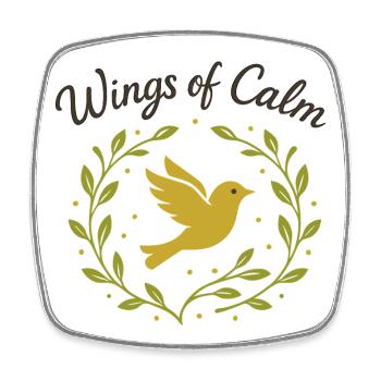 Wings of Calm - Square fridge magnet - white - Front