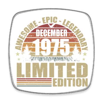 Décembre 1975 - Édition Limitée Décembre 1975 - Magnet carré - blanc - Devant