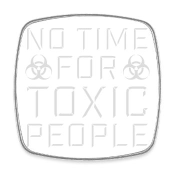 No Time Toxic People Boundaries Self Care Saying - Square fridge magnet - white - Front