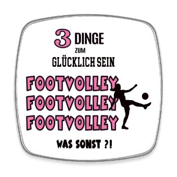Footvolley What Else Game Footvolleyer Player - Square fridge magnet - white - Front