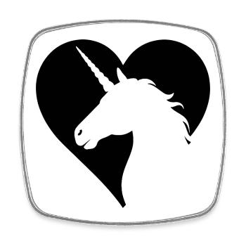 Cute Unicorn Magical - Square fridge magnet - white - Front