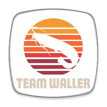Wels Waller angeln Sportfischer Team Waller - Viereckiger Kühlschrankmagnet - Weiß - Vorne