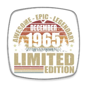 Décembre 1965 - Édition Limitée Décembre 1965 - Magnet carré - blanc - Devant