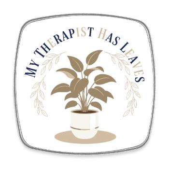 Plant Therapy - Square fridge magnet - white - Front