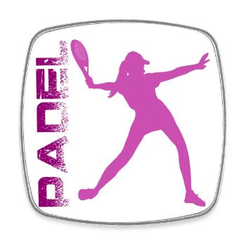 Padel - Square fridge magnet - white - Front