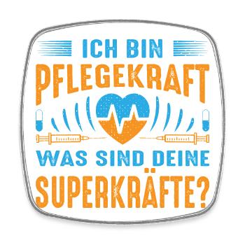 Pflegerin Geschenke Pflege Lustig Krankenpflegerin - Viereckiger Kühlschrankmagnet - Weiß - Vorne