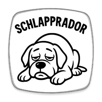 schlapprador labrador - Viereckiger Kühlschrankmagnet - Weiß - Vorne