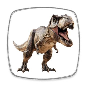 T-Rex Dino Dinosaur - Square fridge magnet - white - Front