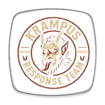 Krampus Intervention Team Funny Cryptid Krampus - Square fridge magnet - white - Front