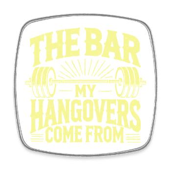 Funny Gym Bar Bodybuilding Gift - Viereckiger Kühlschrankmagnet - Weiß - Vorne