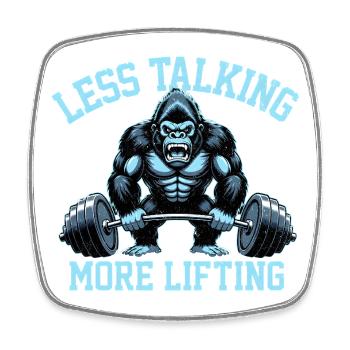 Gorilla Gym Fitness Geschenk - Viereckiger Kühlschrankmagnet - Weiß - Vorne