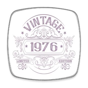 50e anniversaire Vintage 1976 Édition limitée Orname - Magnet carré - blanc - Devant