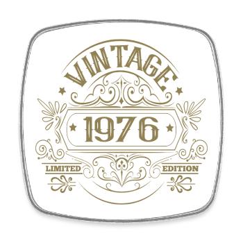 50e anniversaire Vintage 1976 Édition limitée Orname - Magnet carré - blanc - Devant