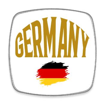 Allemagne - Magnet carré - blanc - Devant