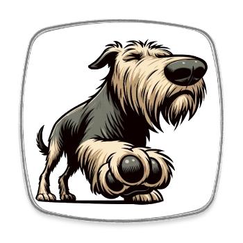 Irischer Wolfshund Wolfshundbesitzer Wolfshundfan - Viereckiger Kühlschrankmagnet - Weiß - Vorne